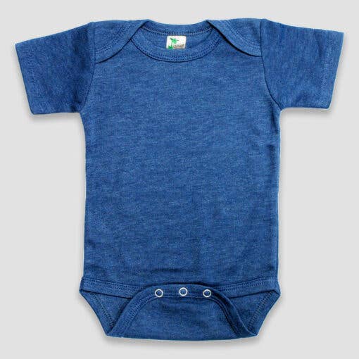 Laughing Giraffe - Laughing Giraffe Blank Melange Baby Bodysuit | wholesale: Sage Heather / 0-3M