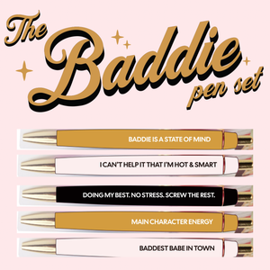 FUN CLUB - The Baddie Pen Set (funny, gift, stocking stuffer)