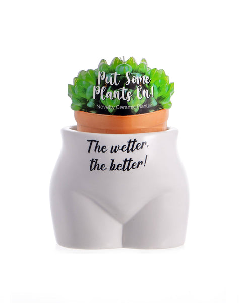 Boxer Gifts - The Wetter The Better Put Some Plants On - Novelty Planter