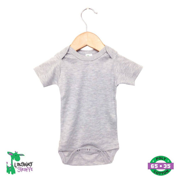 Laughing Giraffe - Laughing Giraffe Blank Melange Baby Bodysuit | wholesale: Sage Heather / 0-3M