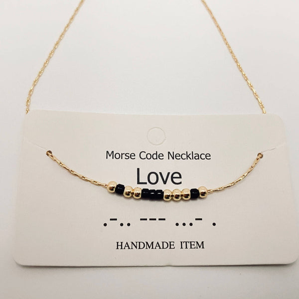 Handmade “Fuck off” Morse Code Necklace: Fuck off