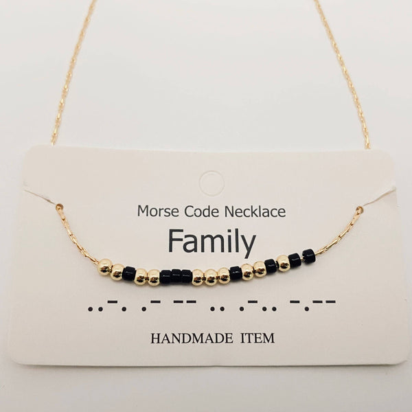 Handmade “Fuck off” Morse Code Necklace: Fuck off