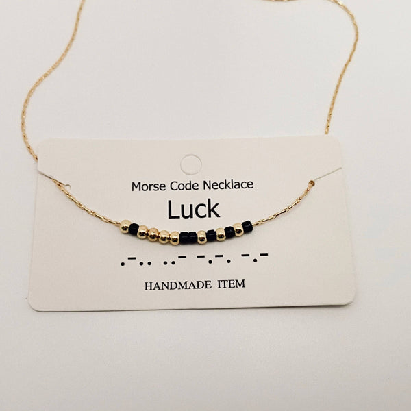 Handmade “Fuck off” Morse Code Necklace: Fuck off