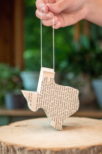 Root To Vine - State Ornament Christmas-Eco Friendly Ornaments-Bookish Gift
