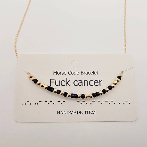 Handmade “Fuck off” Morse Code Necklace: Fuck off