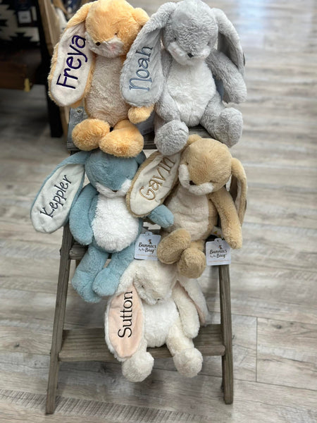 Personalized Bunnies By the Bay - Little Floppy Nibble 12" Bunny- Apricot Cream