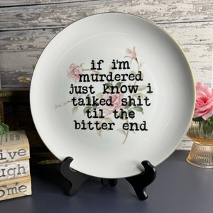 pretty little creeps - Upcycled Funny Plates, If I'm Murdered True Crime #119