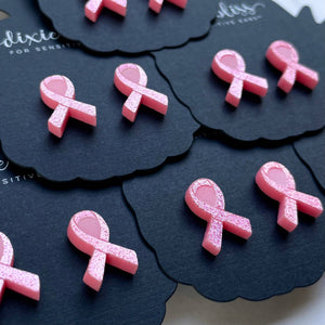 Dixie Bliss - Pink Ribbon Studs