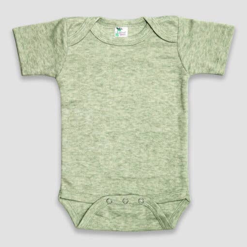 Laughing Giraffe - Laughing Giraffe Blank Melange Baby Bodysuit | wholesale: Sage Heather / 0-3M