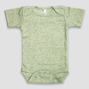 Laughing Giraffe - Laughing Giraffe Blank Melange Baby Bodysuit | wholesale: Sage Heather / 0-3M