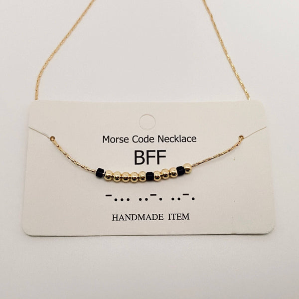 Handmade “Fuck off” Morse Code Necklace: Fuck off