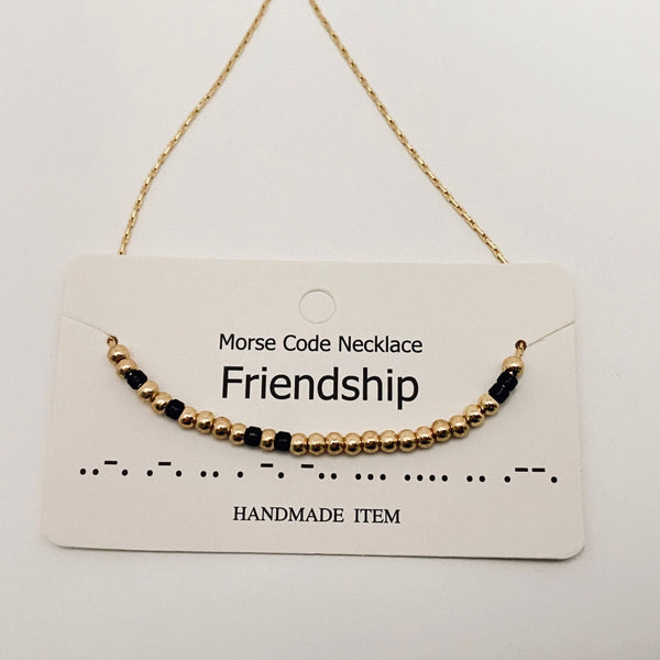 Handmade “Fuck off” Morse Code Necklace: Fuck off