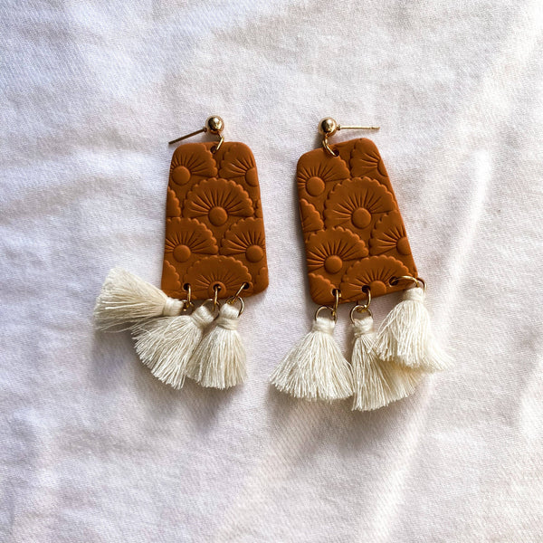 Blush and Bash Studio - Boho Ginger Tassel Earrings