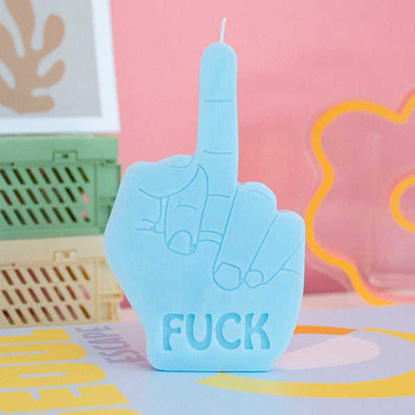 Candle Lume - Middle Finger Fuck Candle: Aqua Blue