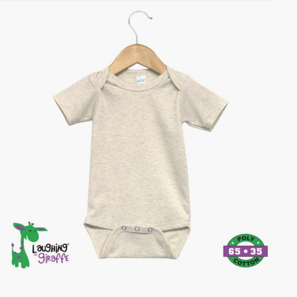 Laughing Giraffe - Laughing Giraffe Blank Melange Baby Bodysuit | wholesale: Sage Heather / 0-3M