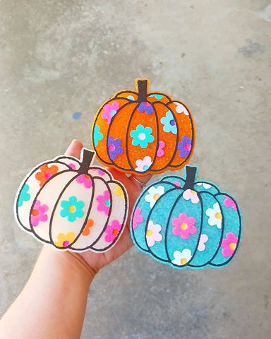 Bless Your Cottons - Daisy Pumpkin Car Freshener: White / Vanilla pumpkin marshmellow