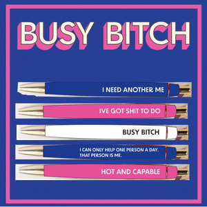 FUN CLUB - Busy Bitch Pen Set (funny, gift, stocking stuffer)