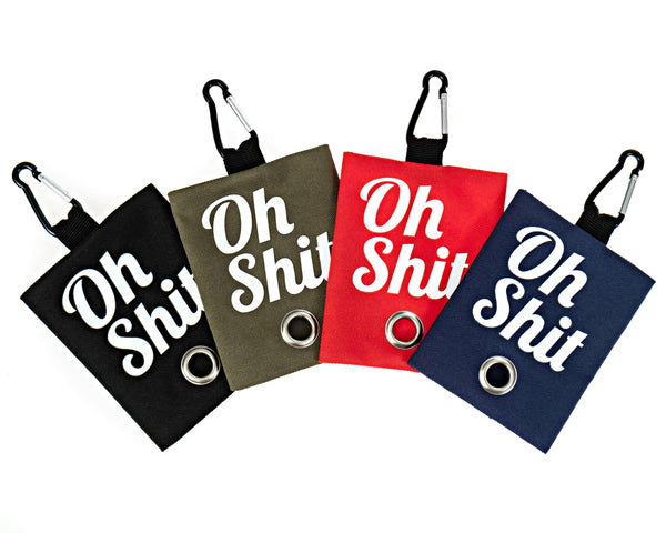 "Oh Shit" Dog Poop Bag Dispenser: Black