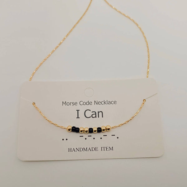 Handmade “Fuck off” Morse Code Necklace: Fuck off