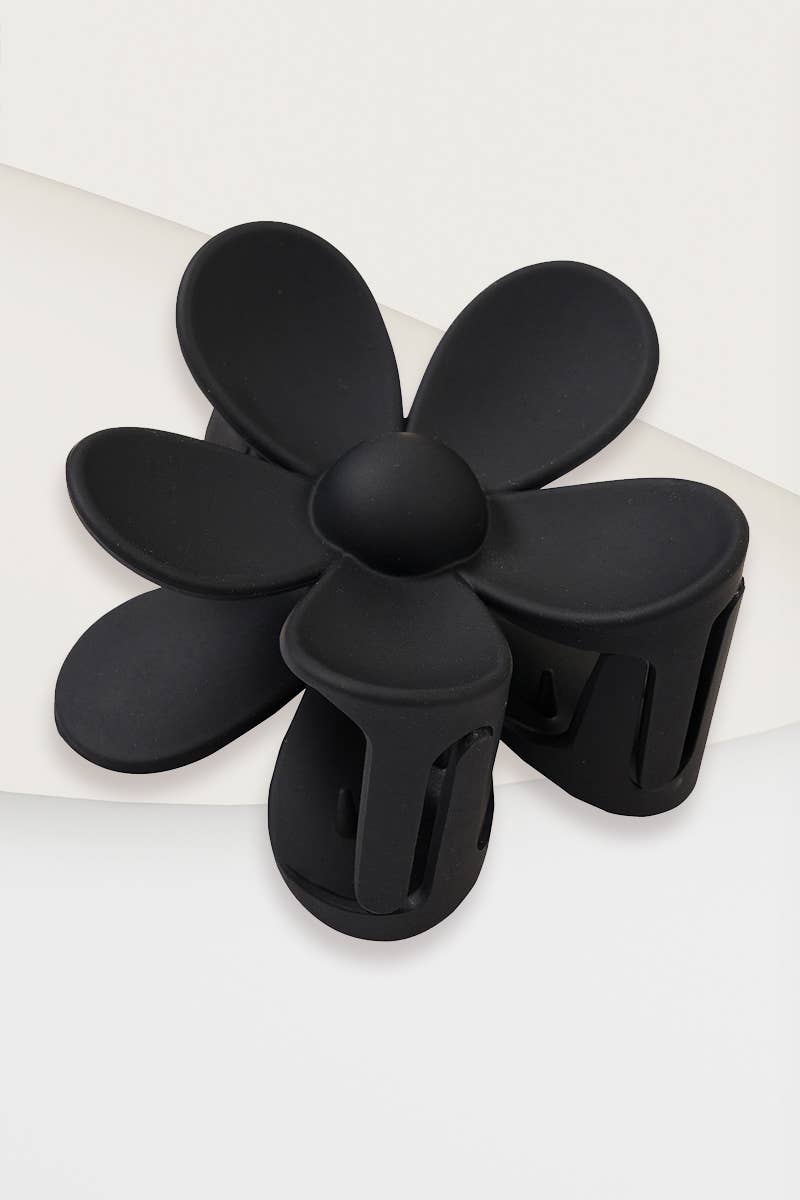 42POPS - 42POPS Large Flower Hair Clip: OS / BLACK-157775