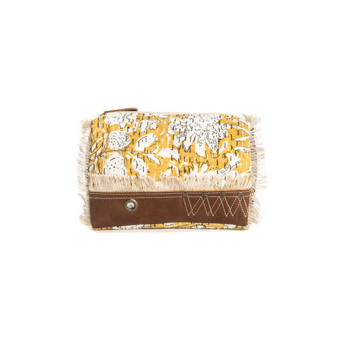 Golden Prairie Leaf Clutch Pouch - MYRA BAG