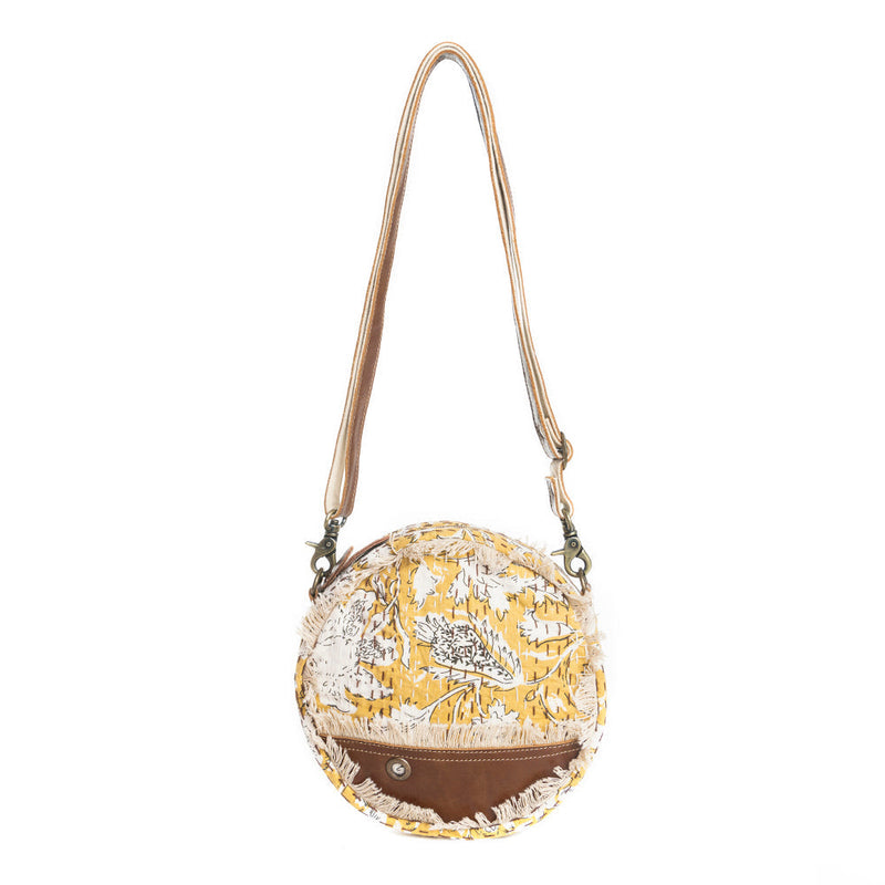 Golden Prairie Leaf Round Bag - MYRA BAG