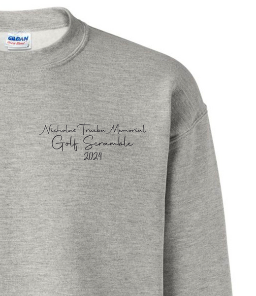 TRUEBA GOLF SCRAMBLE CREW SWEATSHIRT - ASH