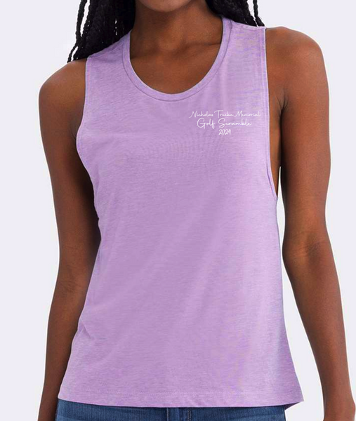 TRUEBA GOLF SCRAMBLE WOMENS MUSCLE TANK - LAVENDER