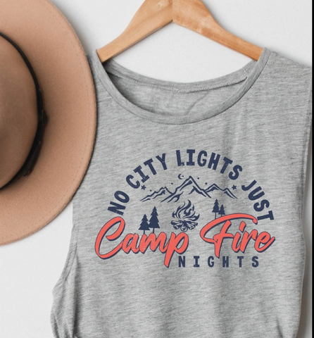 NO CITY LIGTHS JUST CAMP FIRE NIGHTS