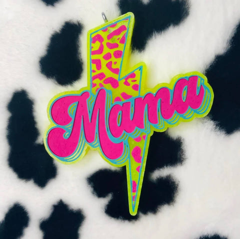 Sassy Fras Couture - Neon Mama Lighting Bolt Car Freshie: Viva la Juicy