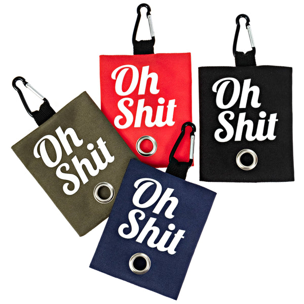 "Oh Shit" Dog Poop Bag Dispenser: Black