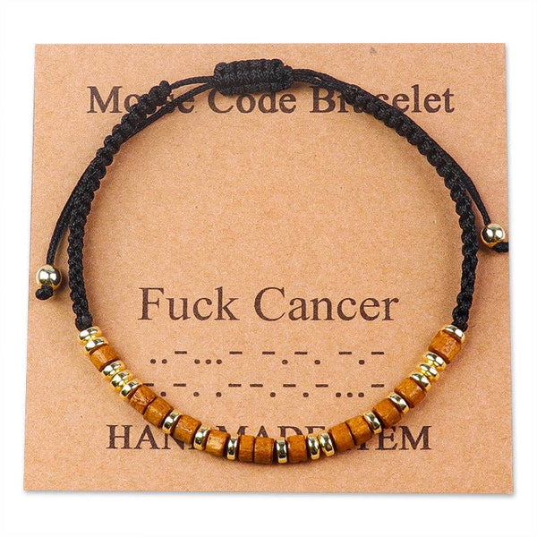 Handmade Wooden Beaded Morse Code Bracelets: Beautiful Badass