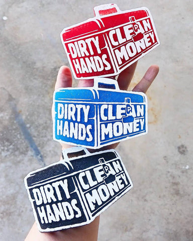 Bless Your Cottons - Dirty Hands, Clean Money Car Freshie: Red / Leather