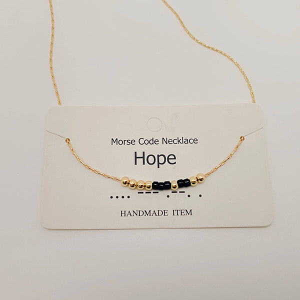 Handmade “Fuck off” Morse Code Necklace: Fuck off