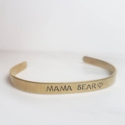 MKayAccessories - Mama Bear Bracelet, cuff bracelet, inspirational bracelet