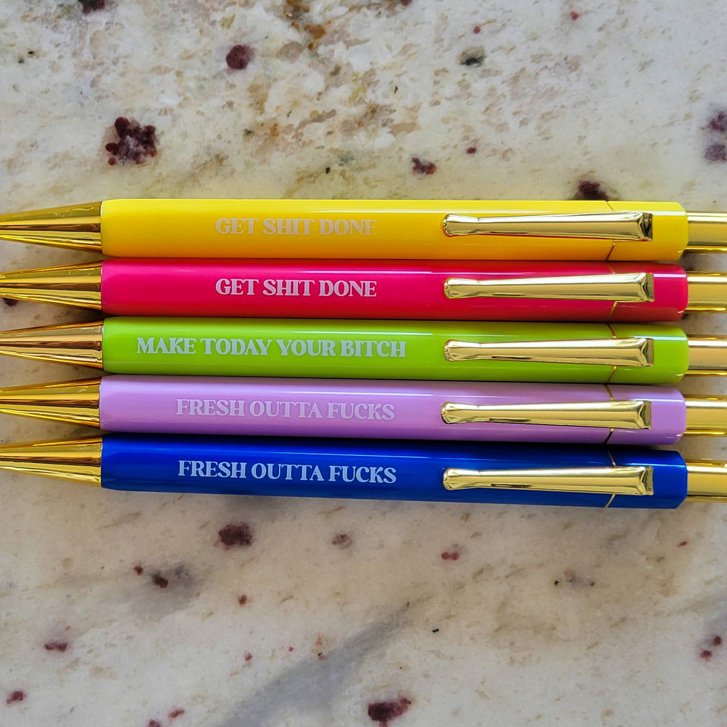 5 Packs Of Funny Pen Set5 Colors