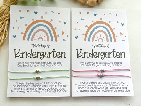 Geaux Magnolia - Kindergarten Boho Rainbow First Day of School Wish Bracelet