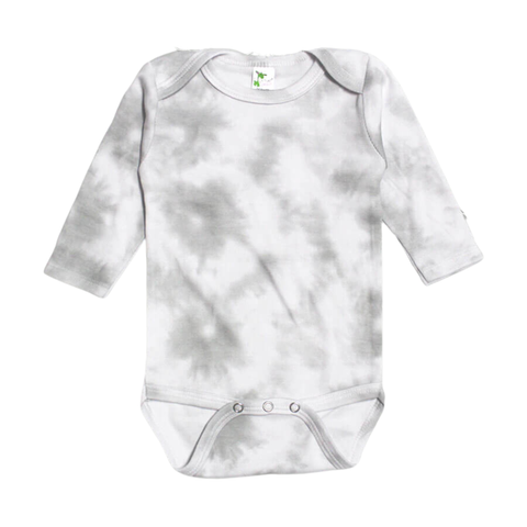 Baby Long Sleeve Onesie Smoke Pigment Dye - Polyester Blend: 6-12 months