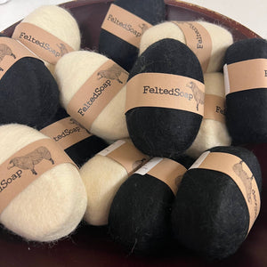 Felted Soap Black and White Color 12 Pack