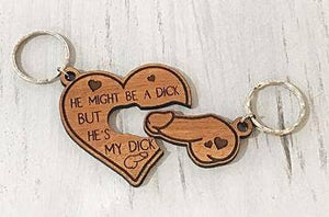 Lasting Impressions CT - He Might Be A Dick Keychain Set - 1 Set