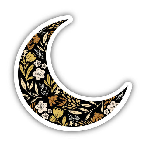 Big Moods - Floral Moon Sticker