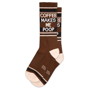 Gumball Poodle - Coffee Makes Me Poop Gym Crew Socks