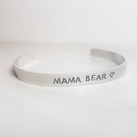 MKayAccessories - Mama Bear Bracelet, cuff bracelet, inspirational bracelet