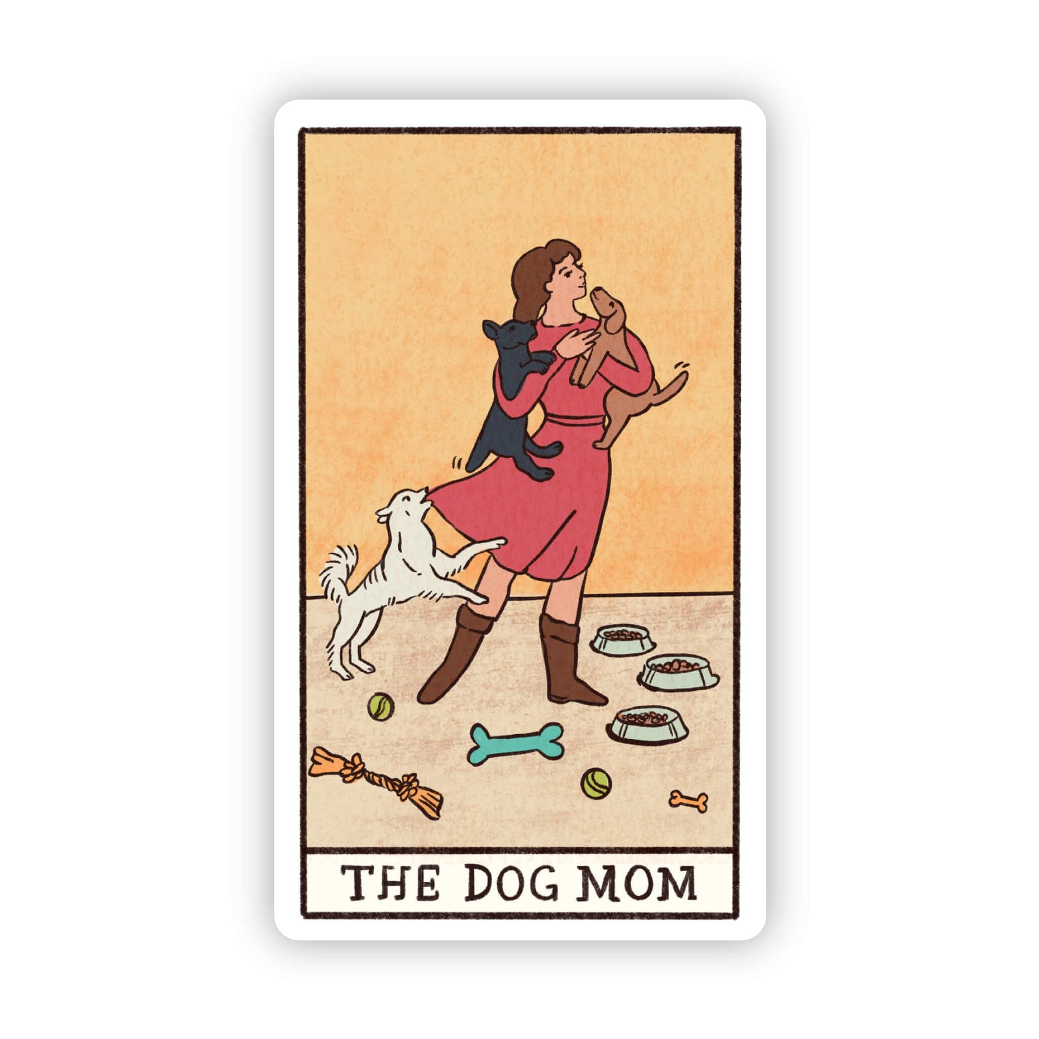 Big Moods - "The Dog Mom" Tarot Card Sticker