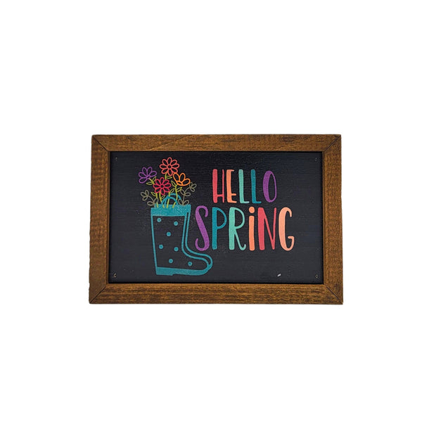 Driftless Studios - 6X4 Spring Sign - Hello Spring Small Home Accent Decor